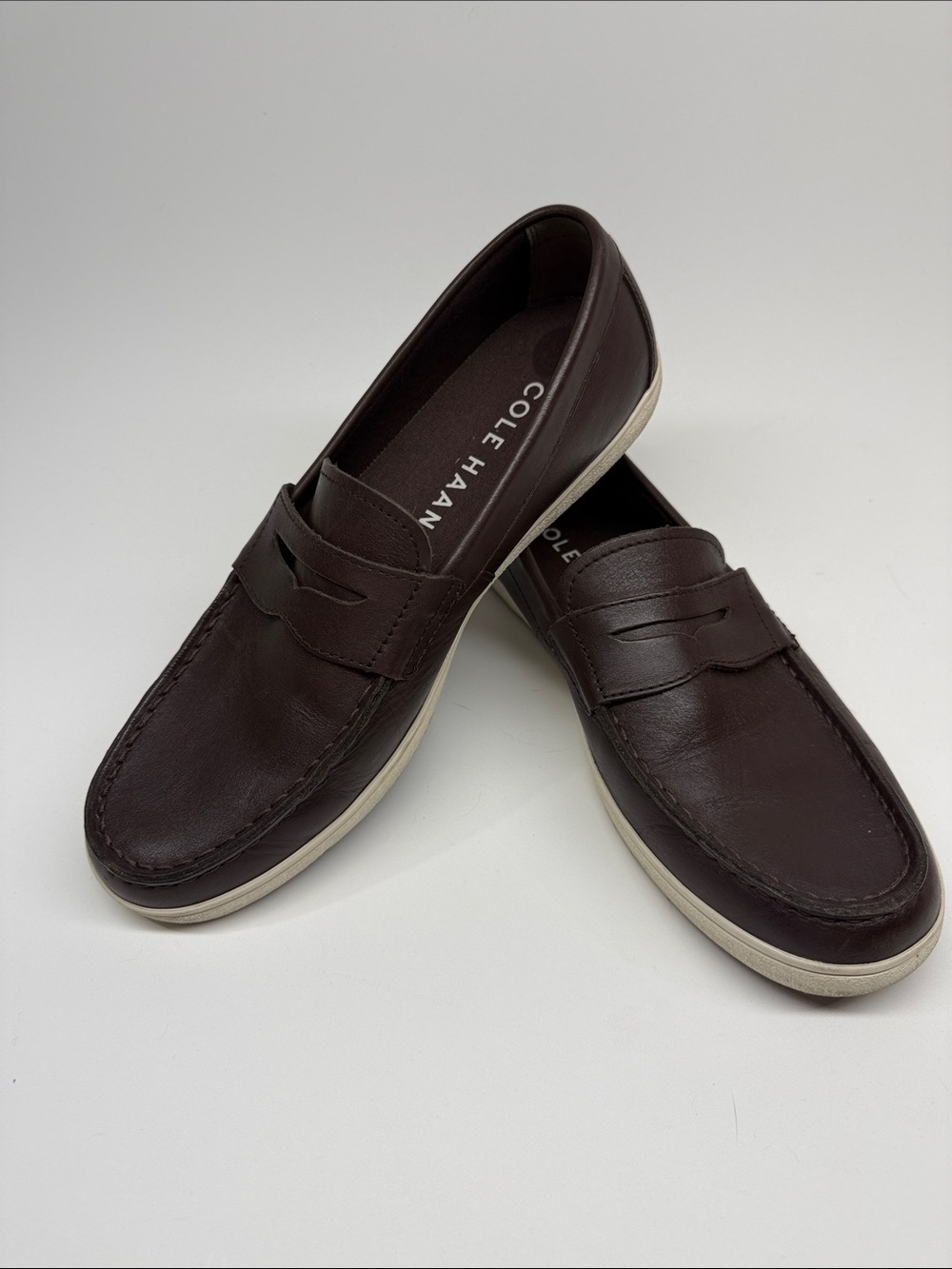 Cole Haan Dark Brown Leather Penny Loafers